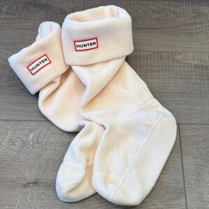 Hunter Soft Cream Tall Fleece Welly Socks